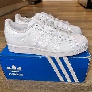 ADIDAS SUPERSTAR J WHITE SNEAKERS